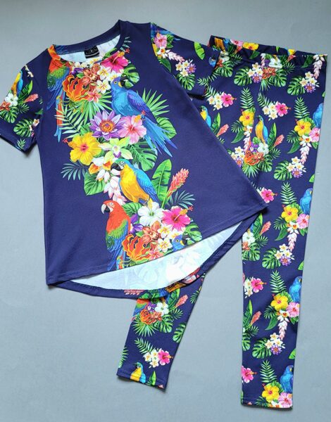 Komplekts " Papagaiļi" tumši zils, 116 cm.